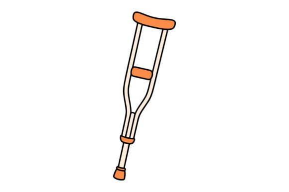 Crutch Medical Equipment Illustration