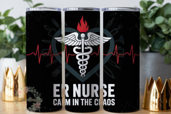 ER Nurse Caduceus Heart 20oz Tumbler
