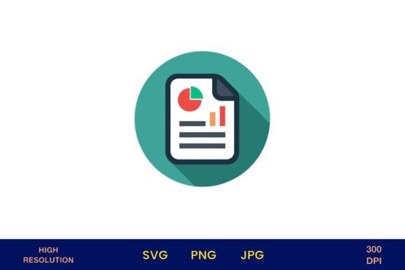 Health Report Icon with Medical Symbols