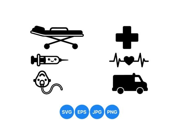 Medical Emergency Symbols Set