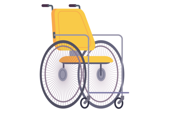 Medical Wheelchair. Patient Vehicle Side