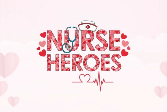 Nurse Heroes Typography Tee Design