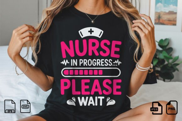 Nurse in Progress Please Wait Design
