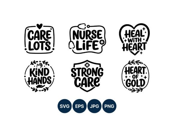 Nurse Life Care Hand Lettering Set