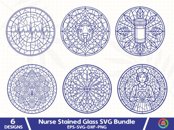 Nurse Life Stained Glass Design Bundle