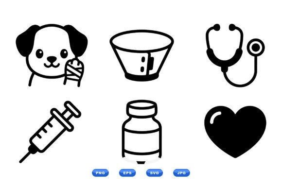 Pet Medical Icon Clipart Kit