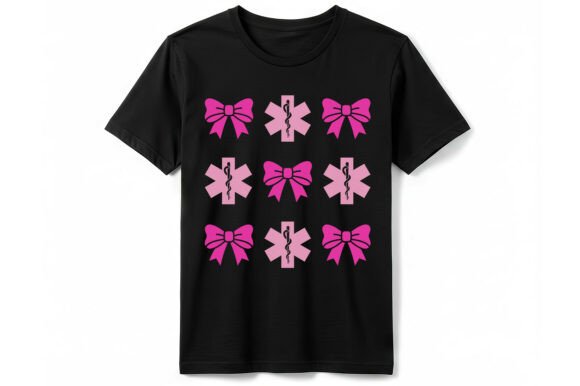 Pink Bow Nurse Medical T-shirt