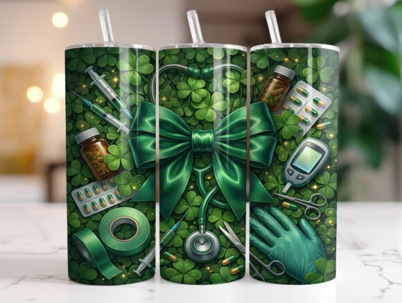 St Patrick’s Day Nurse Shamrock Tumbler
