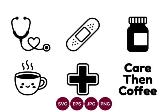 Vector Medical Care Coffee Icon